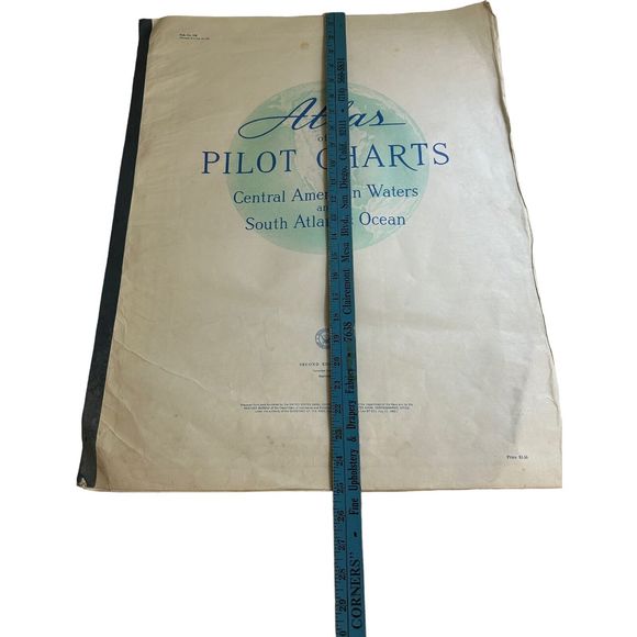 Atlas of Pilot Charts Central American Waters South Atlantic Ocean VTG Navy Maps - Picture 2 of 16